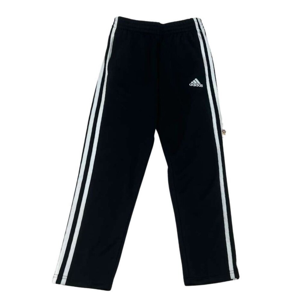 Adidas | Kid's Fleece Lined Sweatpants | Black & White | Various Sizes